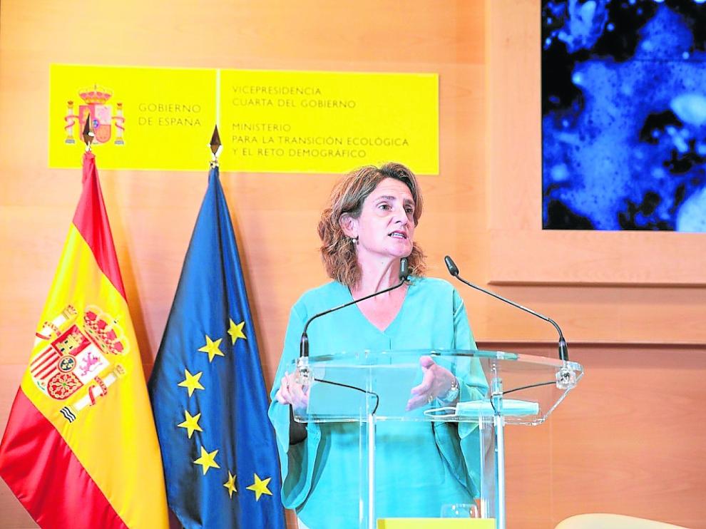 la-vicepresidenta-y-ministra-de-transicion-ecologica-teresa-ribera-este-lunes-durante-la-presentacion